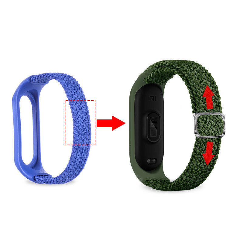 STRAP FABRIC REPLACEMENT BAND STRAP FOR XIAOMI MI BAND 6 / 5 / 4 / 3 BRAIDED CLOTH BRACELET GREY