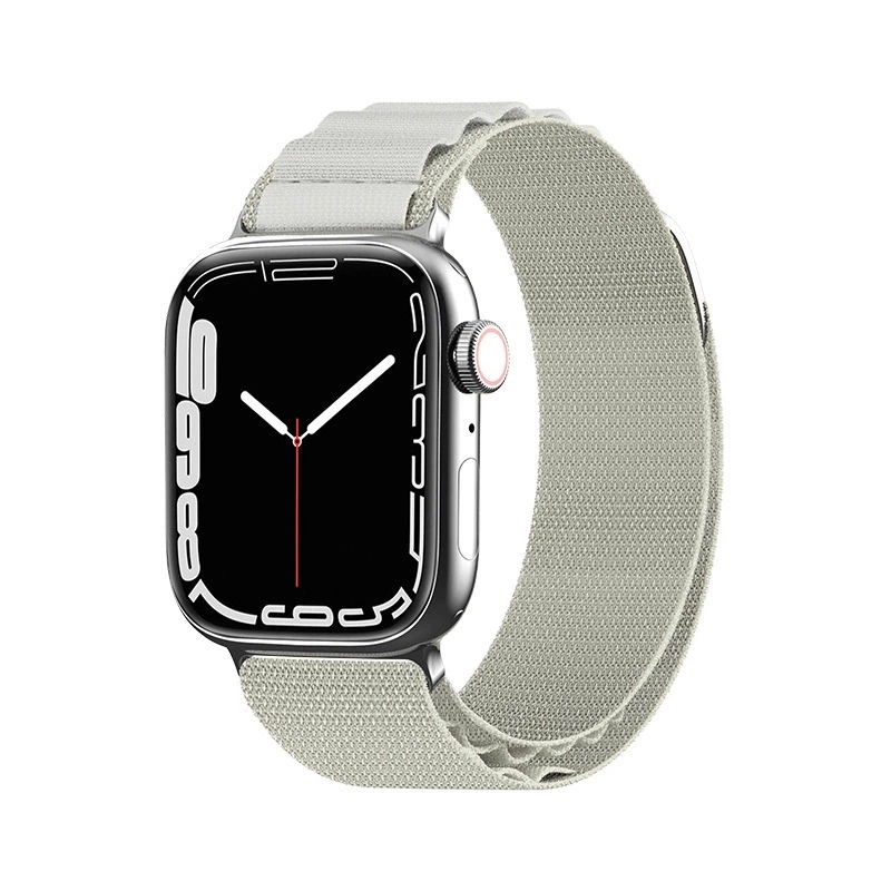 STRAP WITH ALPINE STEEL BUCKLE FOR APPLE WATCH 38/40/41 MM - SILVER