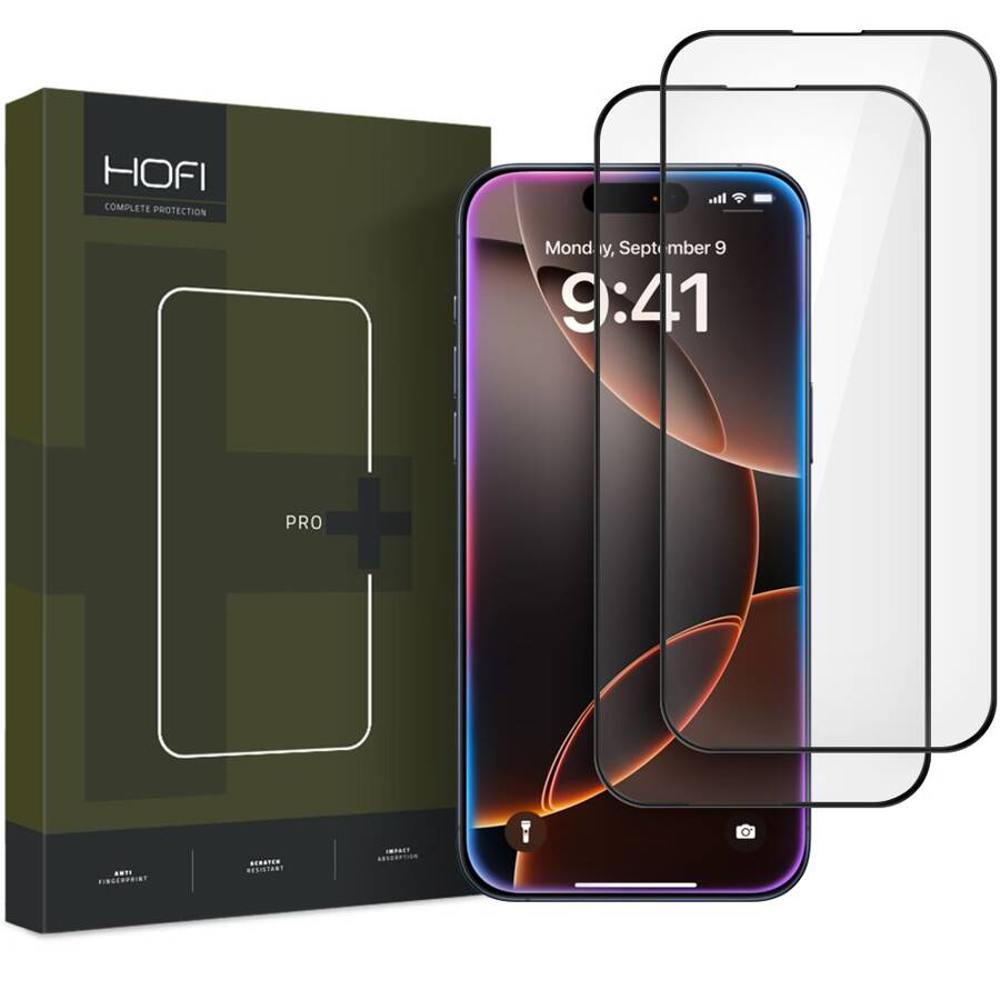 SZKŁO HARTOWANE HOFI GLASS PRO+ 2-PACK IPHONE 16 PRO BLACK