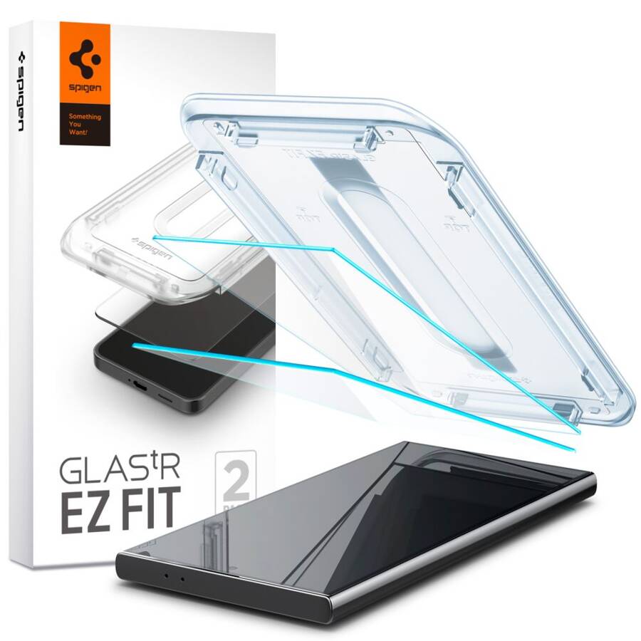 SZKŁO HARTOWANE SPIGEN GLAS.TR ”EZ FIT” 2-PACK GALAXY S24 ULTRA CLEAR