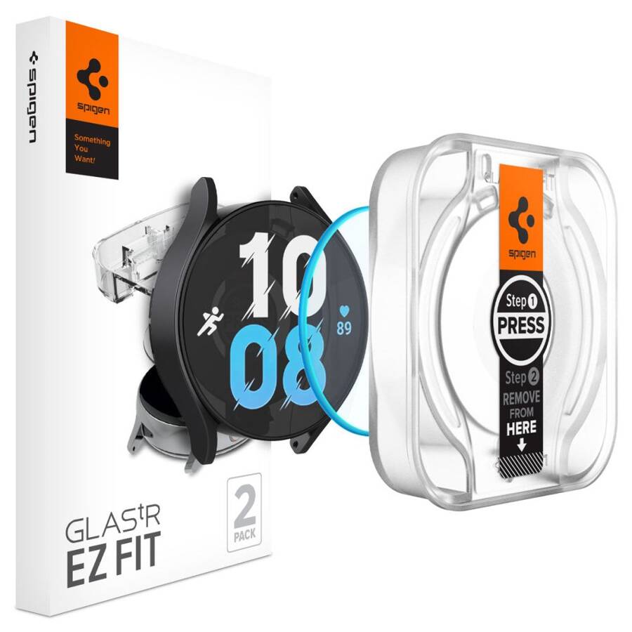 SZKŁO HARTOWANE SPIGEN GLAS.TR ”EZ-FIT” 2-PACK GALAXY WATCH 6 (40 MM) CLEAR