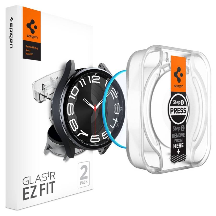 SZKŁO HARTOWANE SPIGEN GLAS.TR ”EZ-FIT” 2-PACK GALAXY WATCH 6 CLASSIC (43 MM) CLEAR