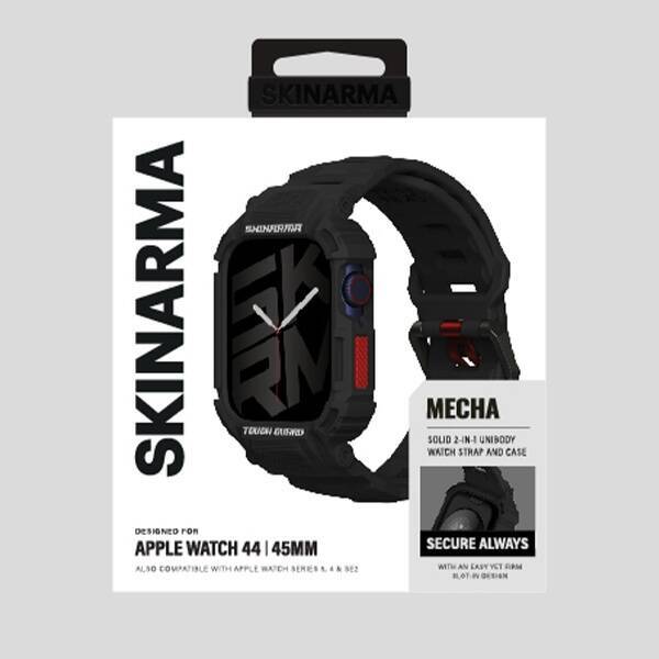 Skinarma pasek+etui Mecha 2in1 Apple      Watch 45/44mm czarny/black