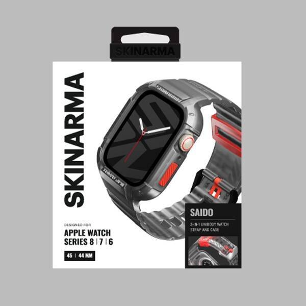 Skinarma pasek+etui Saido 2in1 Apple      Watch 45/44mm dymny/smoke