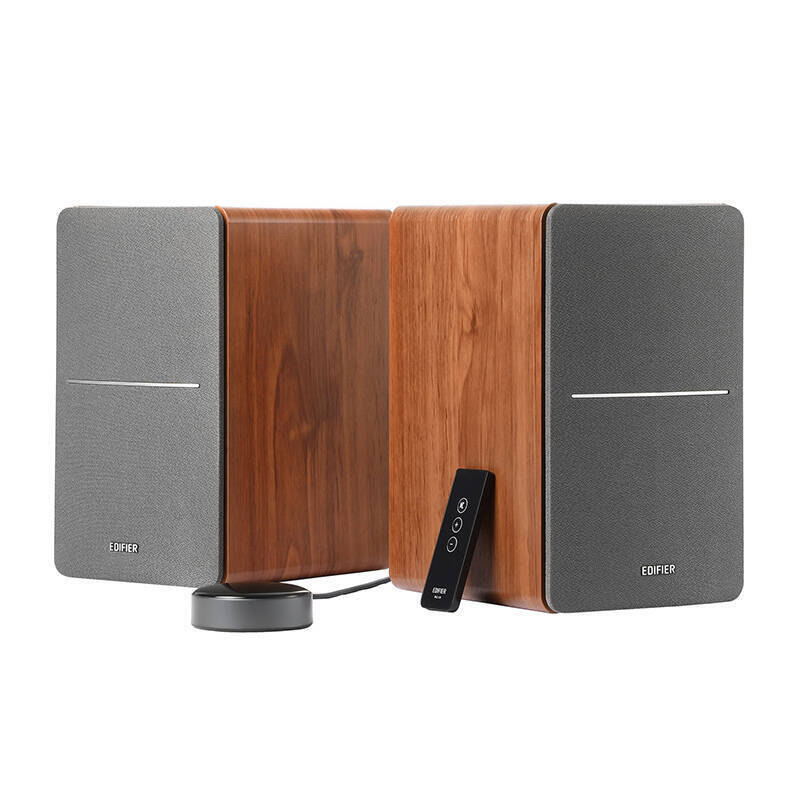 Speakers 2.0 Edifier R1280T with Smart Wi-Fi Audio Streamer WiiM Mini (brown)