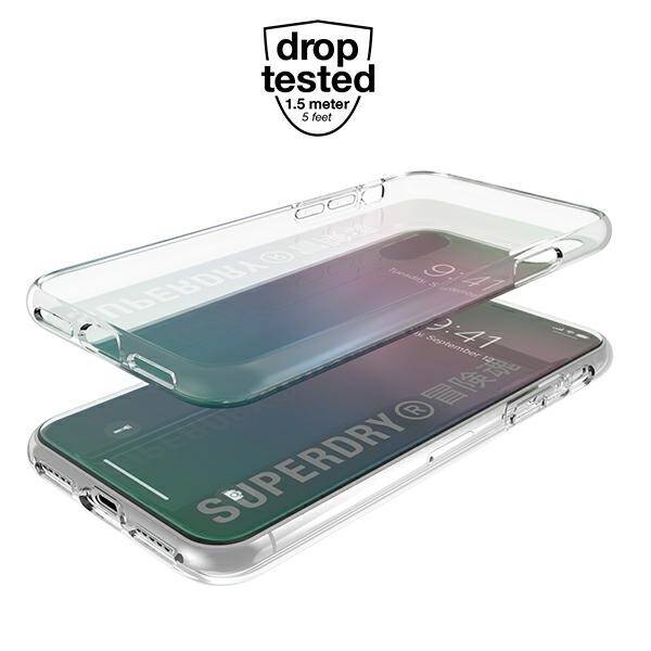 SuperDry Snap iPhone X/Xs Clear Case Gra dient 41584