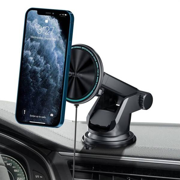 TECH-PROTECT A2 MAGNETIC MAGSAFE DASH CAR MOUNT WIRELESS CHARGER 15W BLACK