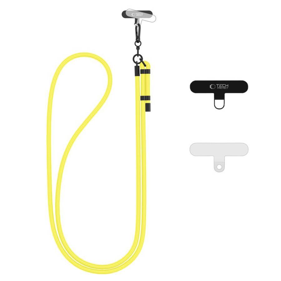 TECH-PROTECT C1S ROPE CROSSBODY STRAP NEON YELLOW/BLACK