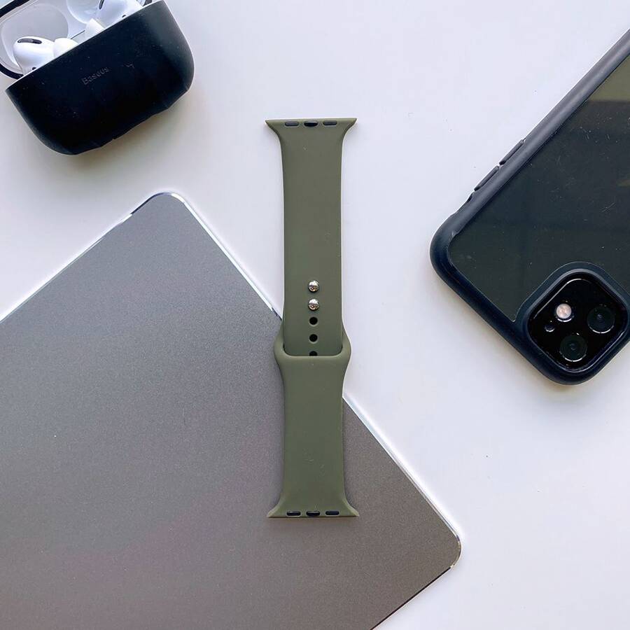 TECH-PROTECT ICONBAND APPLE WATCH 4 / 5 / 6 / 7 / 8 / 9 / SE / ULTRA 1 / 2  (42 / 44 / 45 / 49 MM) ARMY GREEN