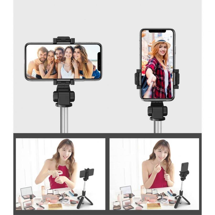 TECH-PROTECT L02S BLUETOOTH SELFIE STICK TRIPOD BLACK