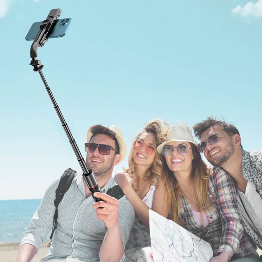 TECH-PROTECT L05S BLUETOOTH SELFIE STICK TRIPOD & LED LIGHT BLACK