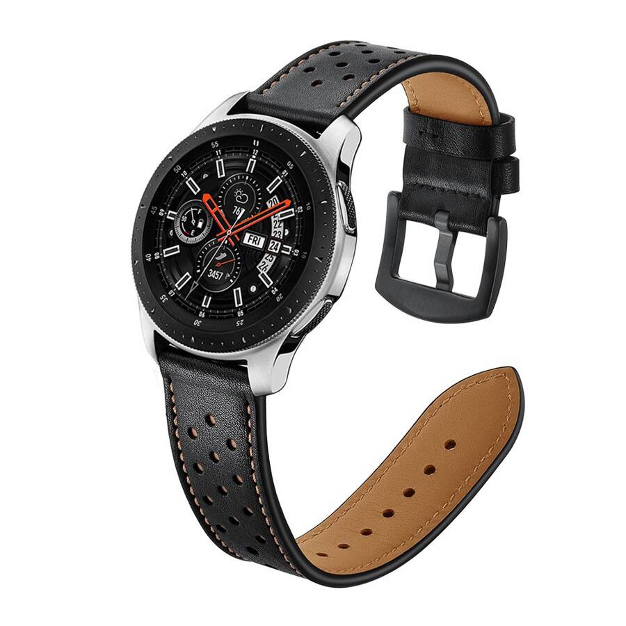 TECH-PROTECT LEATHER SAMSUNG GALAXY WATCH 42MM BLACK