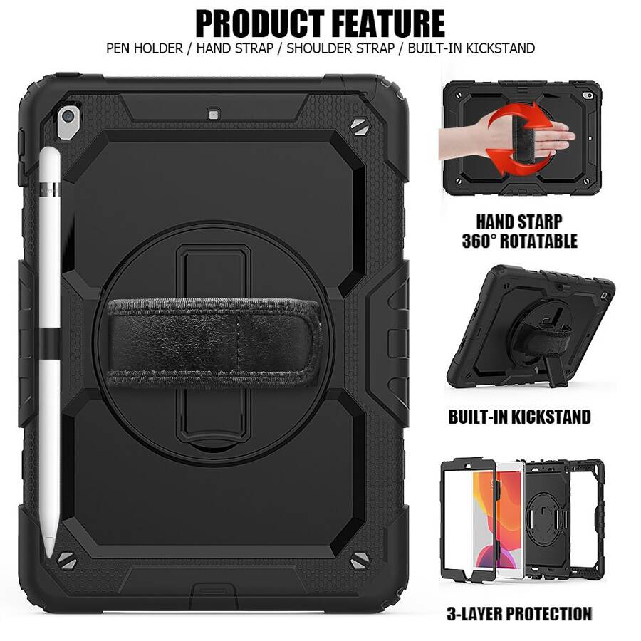 TECH-PROTECT SOLID360 IPAD 10.2 7 / 8 / 9 / 2019-2021 BLACK