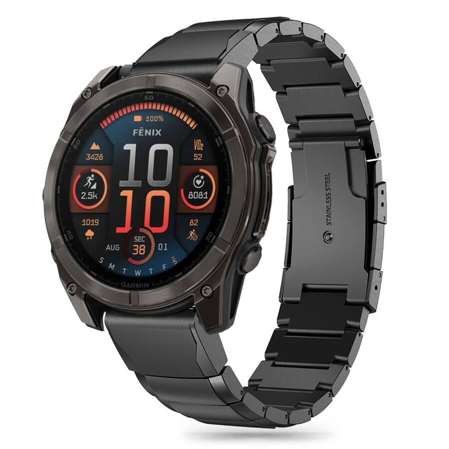 TECH-PROTECT STEELBAND GARMIN FENIX 5X / 5X PLUS / 6X / 6X PRO / 7X / 8 (51 MM) BLACK