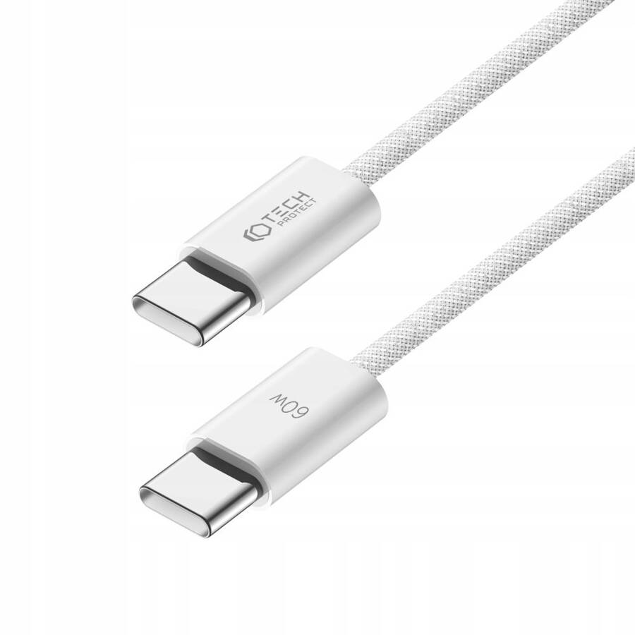 TECH-PROTECT ULTRABOOST CLASSIC TYPE-C CABLE PD60W/3A 25CM WHITE