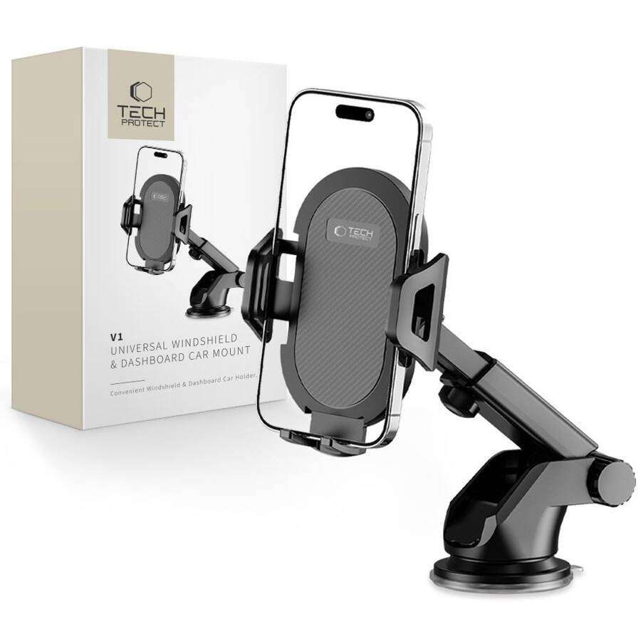 TECH-PROTECT V1 UNIVERSAL WINDSHIELD & DASHBOARD CAR MOUNT BLACK