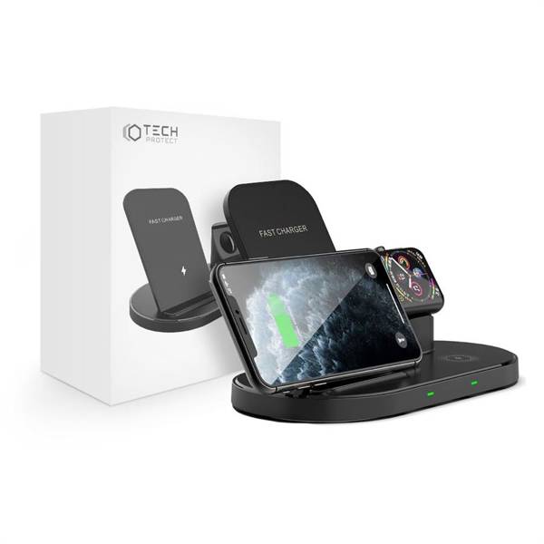 TECH-PROTECT W55 WIRELESS CHARGING STATION BLACK