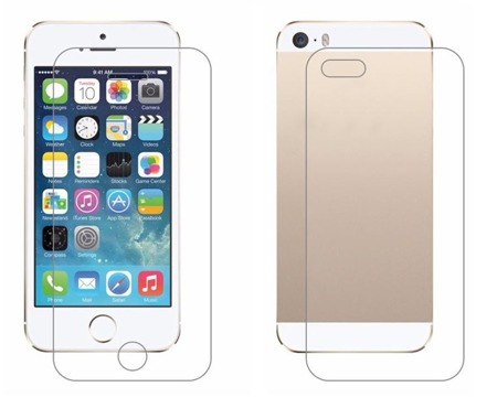 TEMPERED GLASS 9H IPHONE 5 5S SE BACK FRONT + BACK