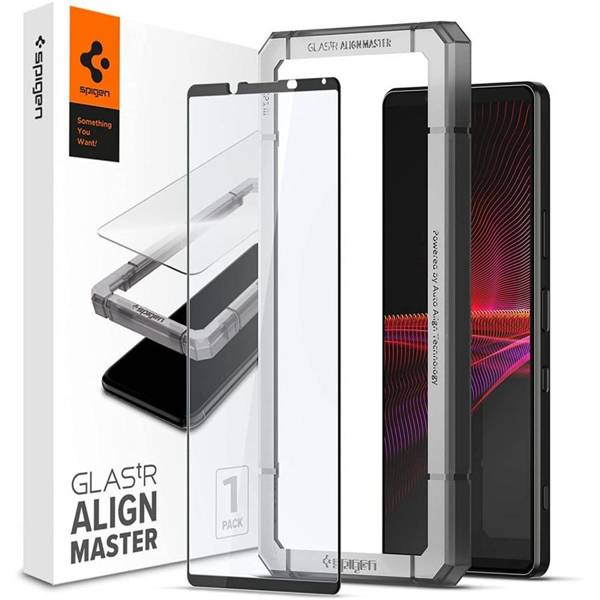 TEMPERED GLASS SPIGEN ALM GLASS FC SONY XPERIA 1 III BLACK