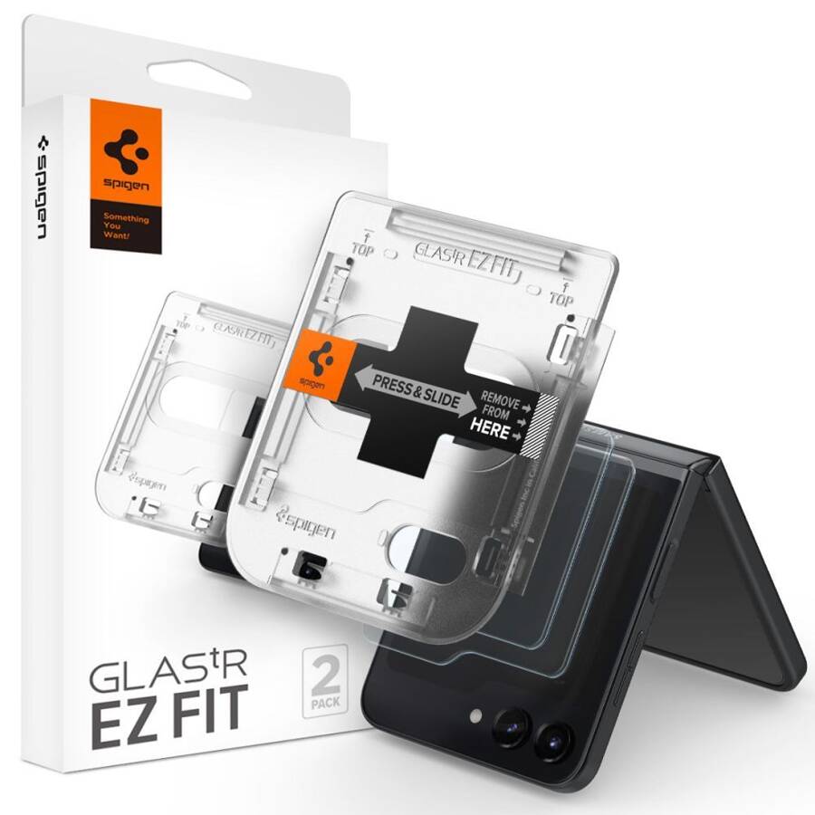 TEMPERED GLASS SPIGEN GLASS.T "EZ FIT" 2-PACK GALAXY WITH FLIP 5 CLEAR