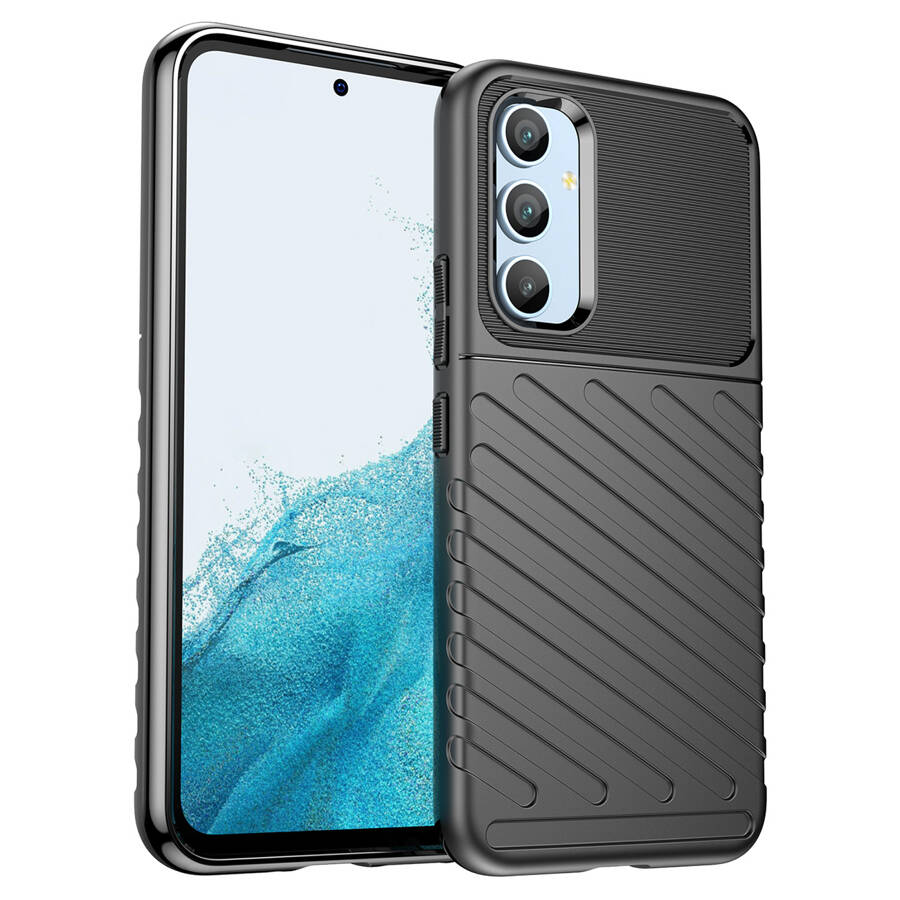 THUNDER CASE CASE FOR SAMSUNG GALAXY A54 5G SILICONE ARMOR CASE BLACK