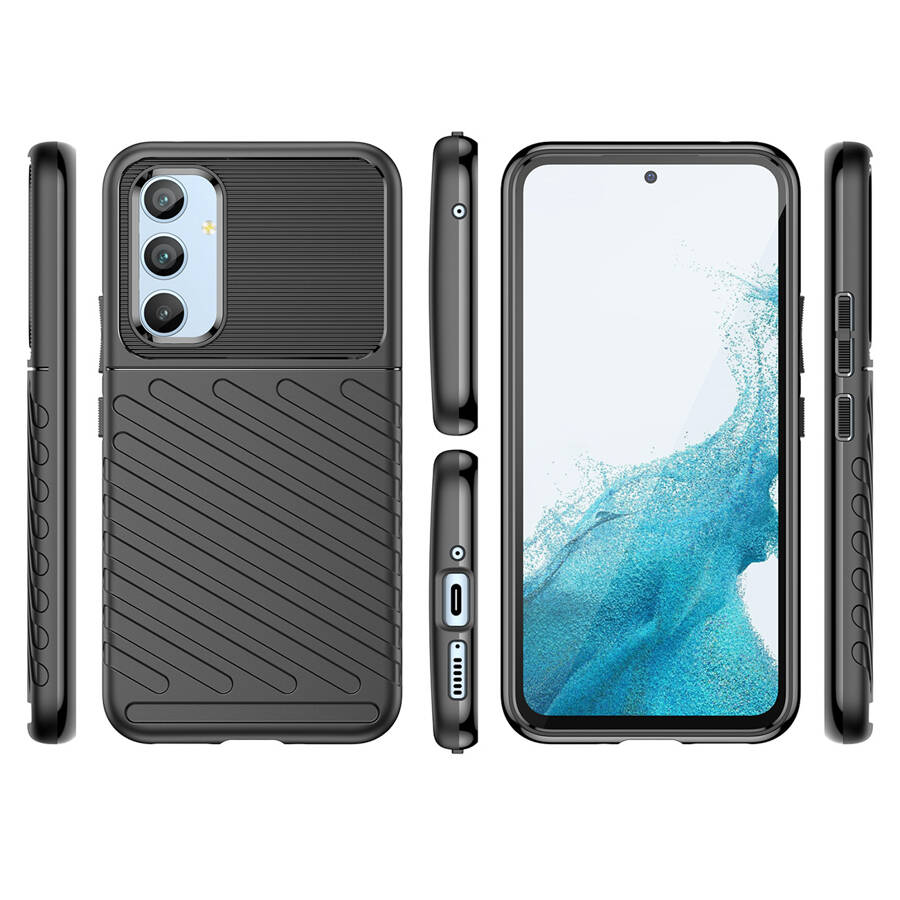 THUNDER CASE CASE FOR SAMSUNG GALAXY A54 5G SILICONE ARMOR CASE BLACK