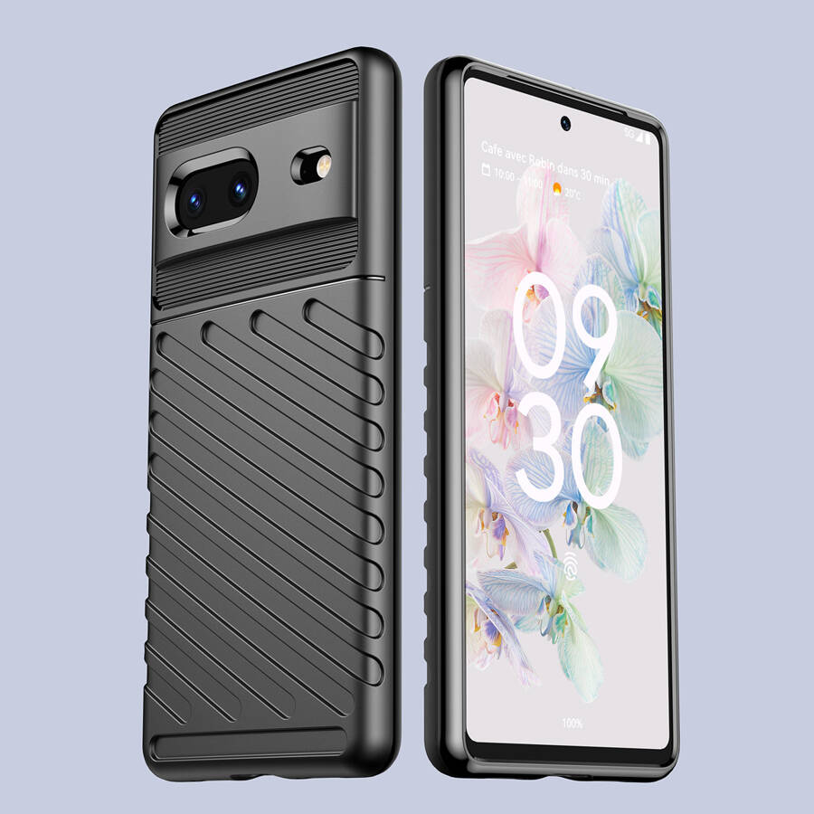 THUNDER CASE FLEXIBLE ARMORED COVER FOR GOOGLE PIXEL 7 BLACK