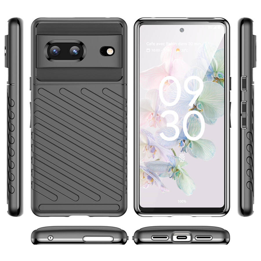 THUNDER CASE FLEXIBLE ARMORED COVER FOR GOOGLE PIXEL 7 BLACK