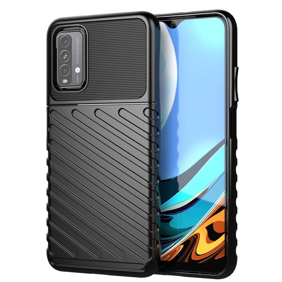 THUNDER CASE FLEXIBLE TOUGH RUGGED COVER TPU CASE FOR XIAOMI POCO M3 / XIAOMI REDMI 9T BLACK