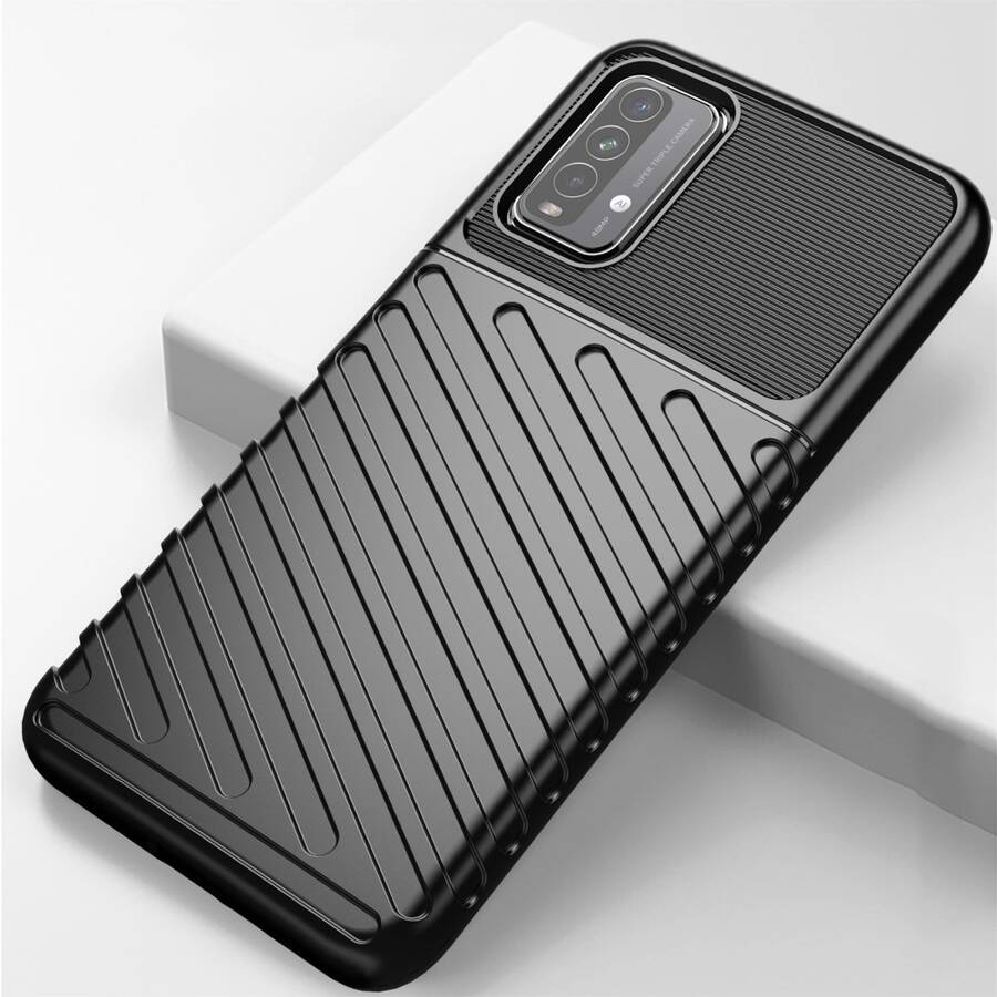 THUNDER CASE FLEXIBLE TOUGH RUGGED COVER TPU CASE FOR XIAOMI POCO M3 / XIAOMI REDMI 9T BLACK