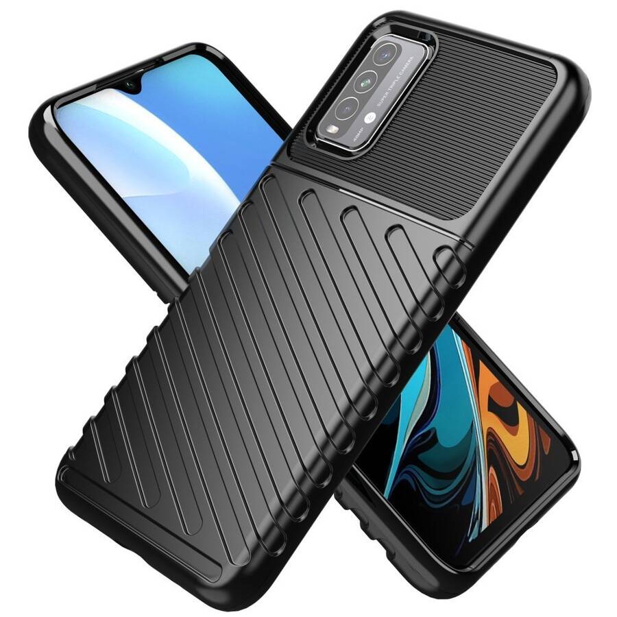 THUNDER CASE FLEXIBLE TOUGH RUGGED COVER TPU CASE FOR XIAOMI POCO M3 / XIAOMI REDMI 9T BLACK