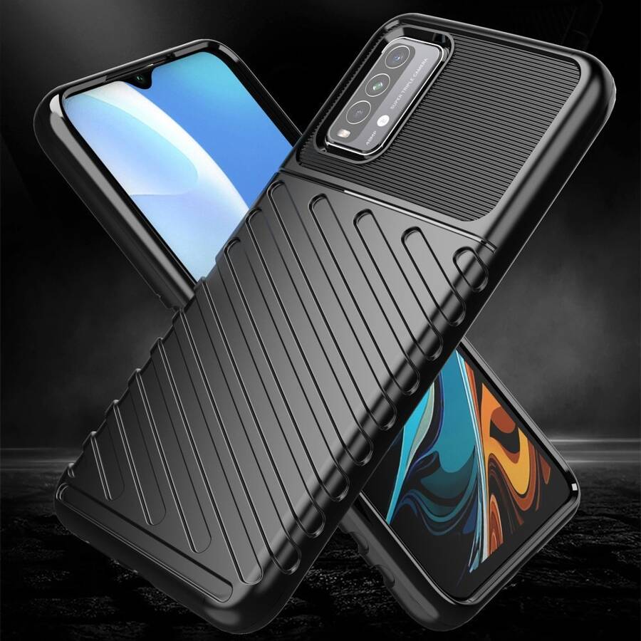 THUNDER CASE FLEXIBLE TOUGH RUGGED COVER TPU CASE FOR XIAOMI POCO M3 / XIAOMI REDMI 9T BLACK