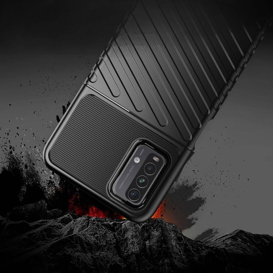 THUNDER CASE FLEXIBLE TOUGH RUGGED COVER TPU CASE FOR XIAOMI POCO M3 / XIAOMI REDMI 9T BLACK