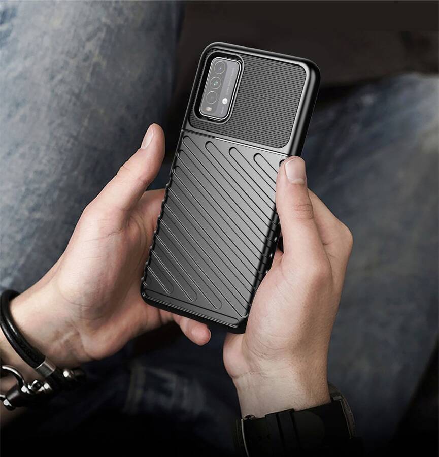 THUNDER CASE FLEXIBLE TOUGH RUGGED COVER TPU CASE FOR XIAOMI POCO M3 / XIAOMI REDMI 9T BLACK