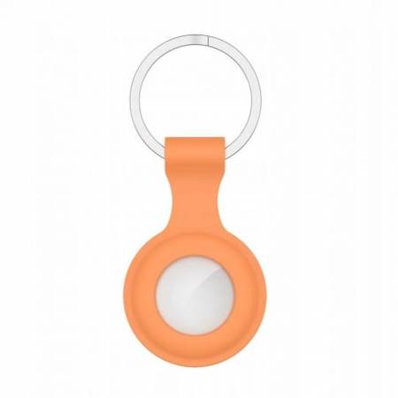 TTECH-PROTECT ICON ELASTIC CASE KEY RING PENDANT FOR APPLE AIRTAG LOCATOR ORANGE