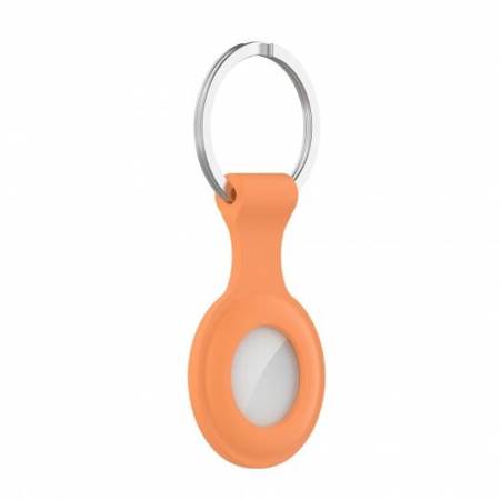 TTECH-PROTECT ICON ELASTIC CASE KEY RING PENDANT FOR APPLE AIRTAG LOCATOR ORANGE