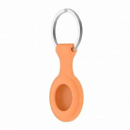 TTECH-PROTECT ICON ELASTIC CASE KEY RING PENDANT FOR APPLE AIRTAG LOCATOR ORANGE