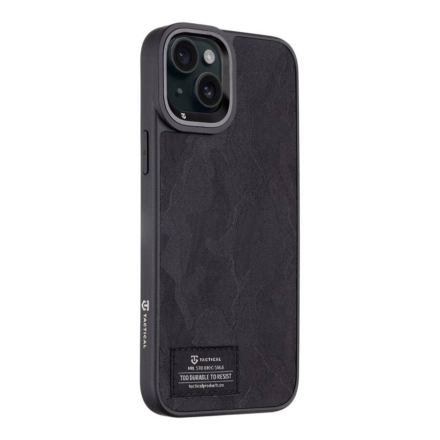 Tactical Camo Troop Cover for Apple iPhone 15 Plus Black