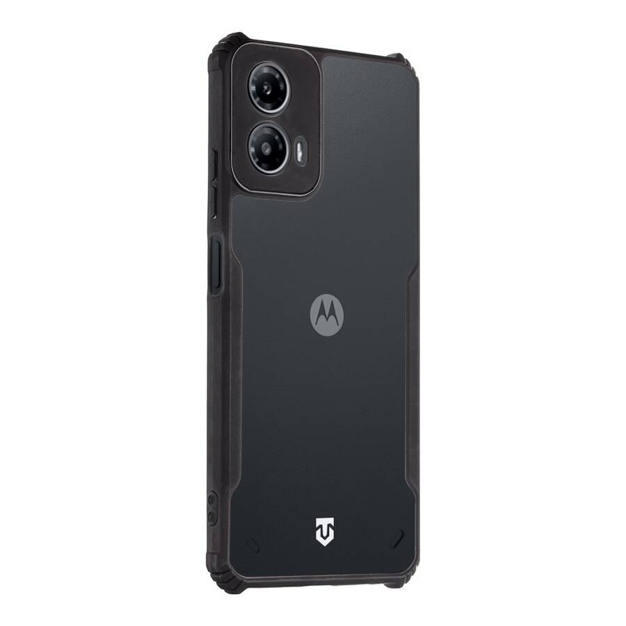 Tactical Quantum Stealth Cover for Motorola G34 Clear/Black