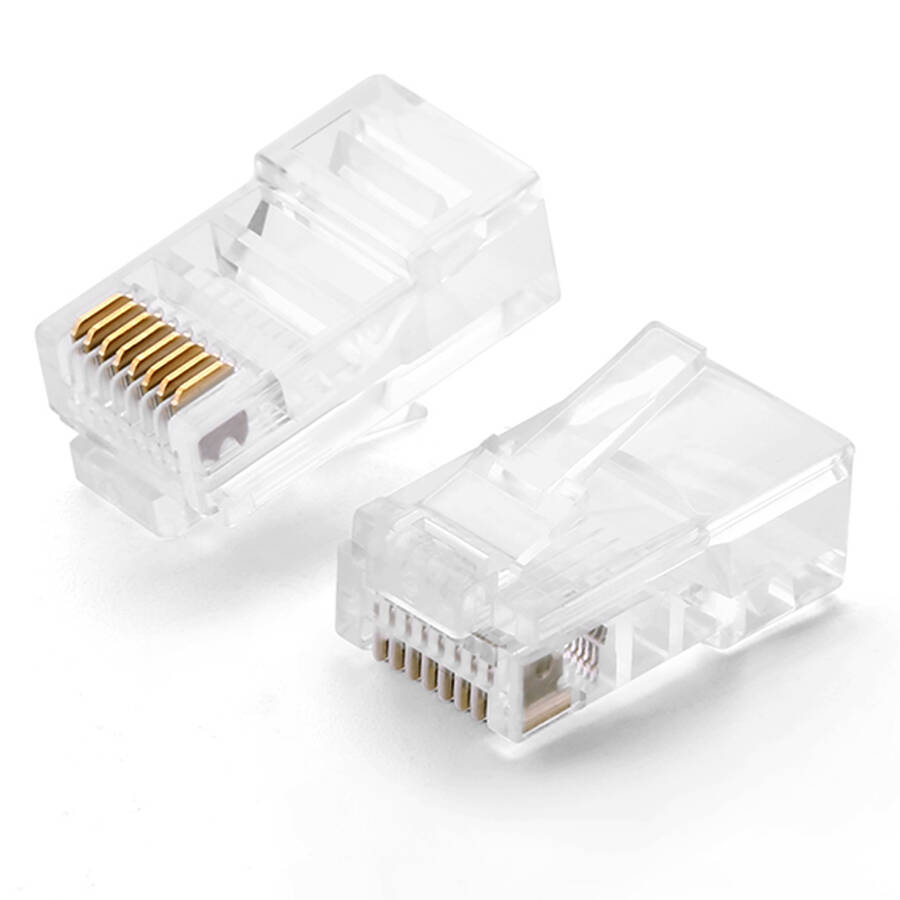 UGREEN 100X PLUG END RJ45 8P8C (UTP CAT. 5 / CAT. 5E) TRANSPARENT (NW110)