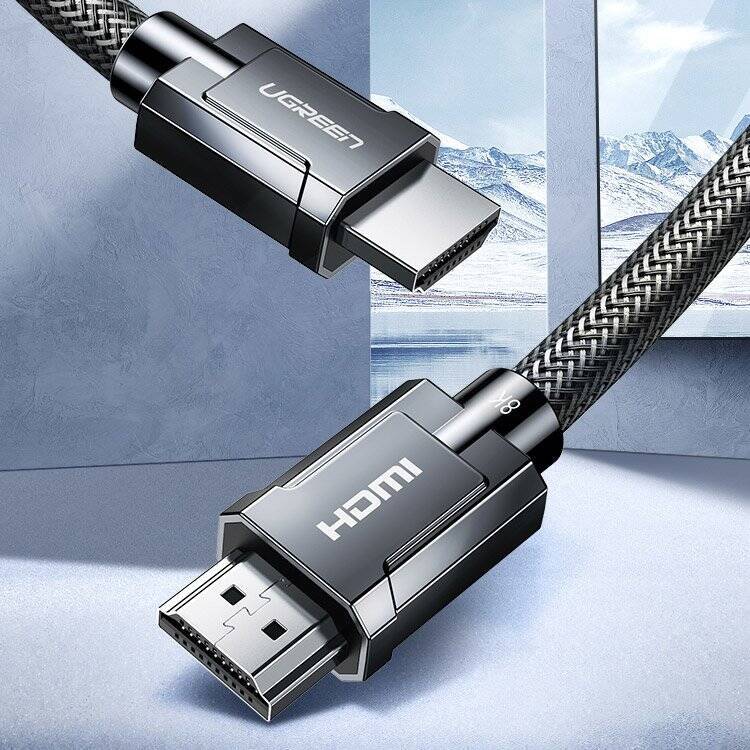 UGREEN CABLE HDMI 2.1 CABLE 8K 60 HZ / 4K 120 HZ 3D 48 GBPS HDR VRR QMS ALLM EARC QFT 2 M GRAY (HD135 70321)