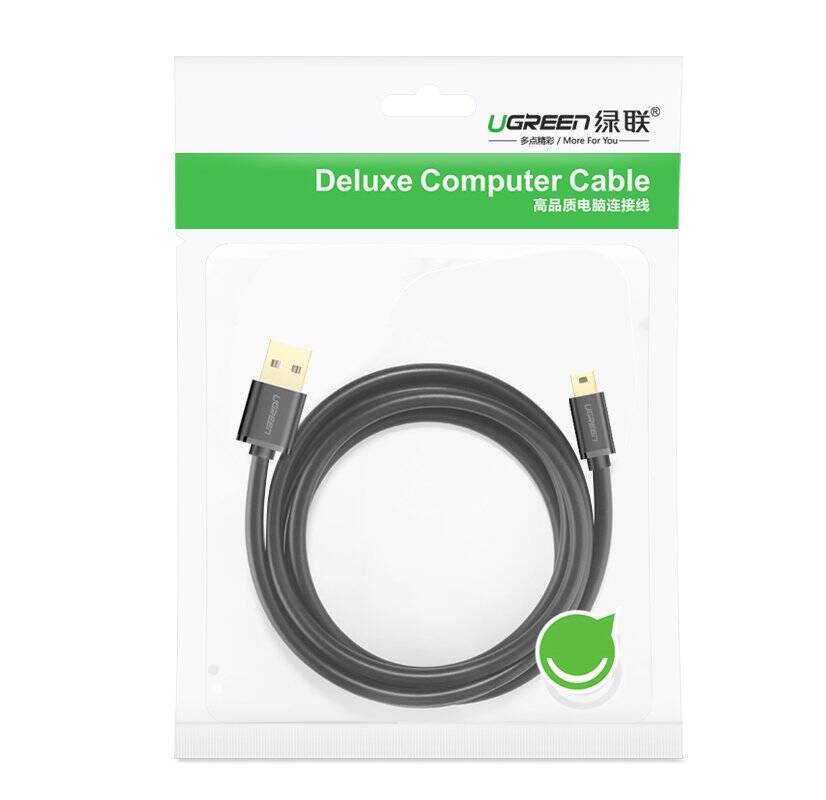 UGREEN CABLE USB - MINI USB 480 MBPS 1 M BLACK (US132 10355)