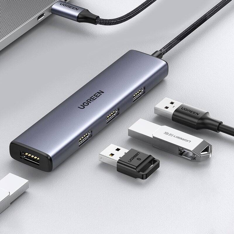 UGREEN HUB USB TYPE C SPLITTER - 4X USB 3.2 GEN 1 SILVER (CM473 20841)