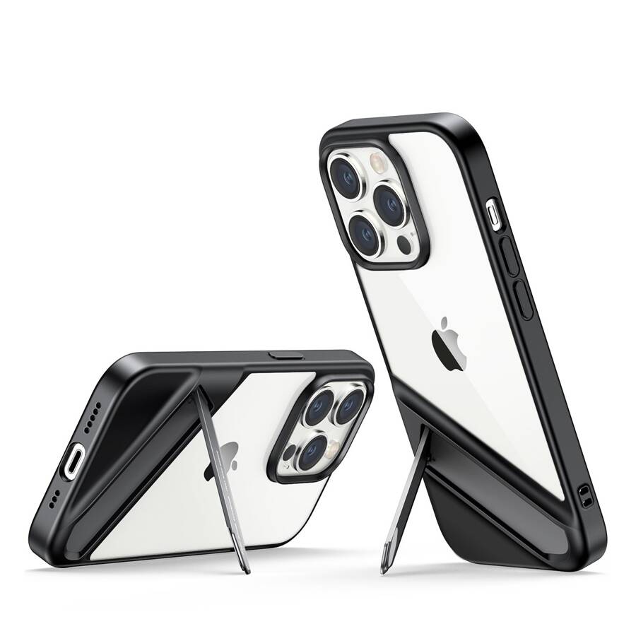 UGREEN LP635 KICKSTAND PROTECTIVE CASE HARD COVER WITH GEL FRAME AND BUILT-IN STAND FOR IPHONE 14 PRO BLACK (90926)