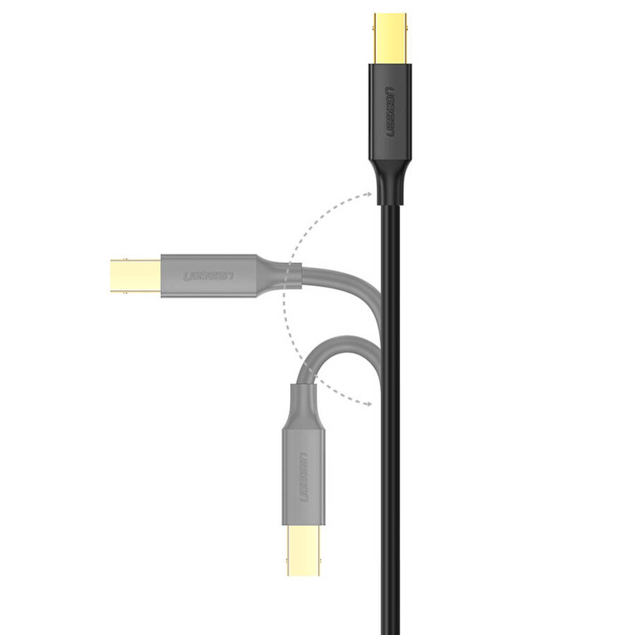 UGREEN USB TYPE B PRINTER CABLE (MALE) - USB 2.0 (MALE) 480 MBPS 2 M BLACK (US135 20847)