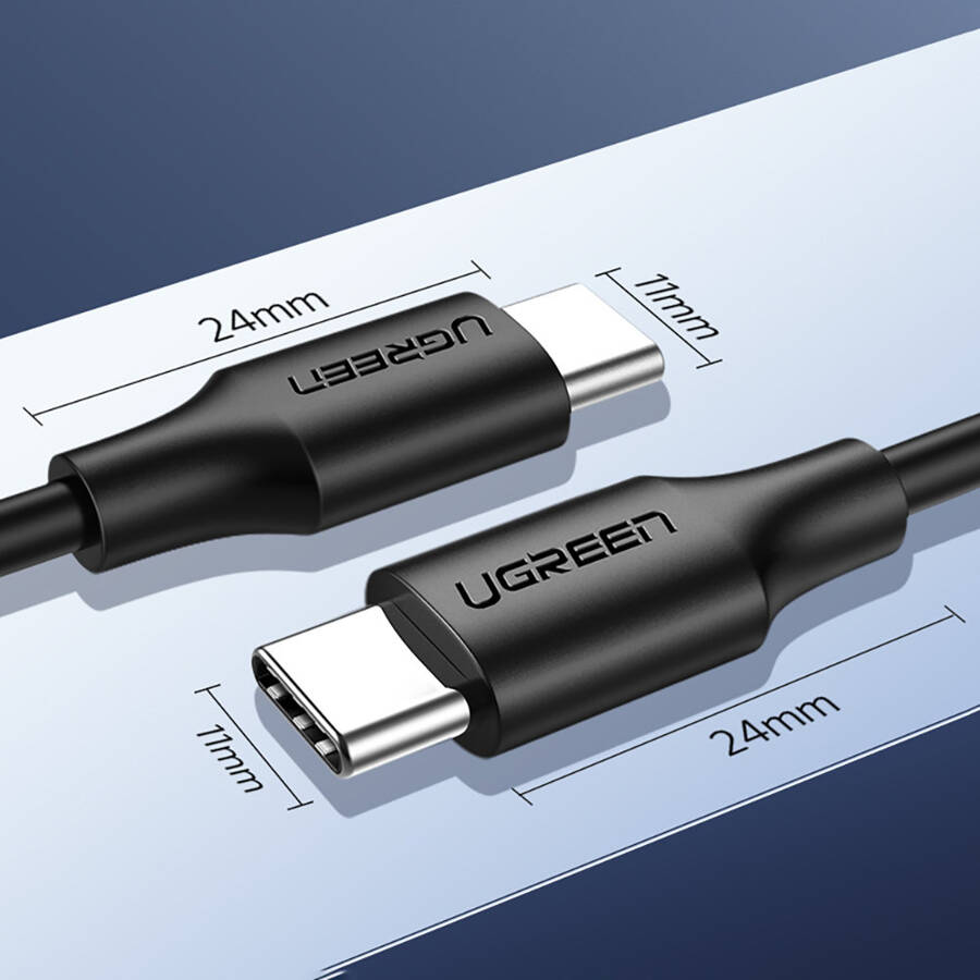 UGREEN USB TYPE C CHARGING AND DATA CABLE 3A 1.5M BLACK (US286)