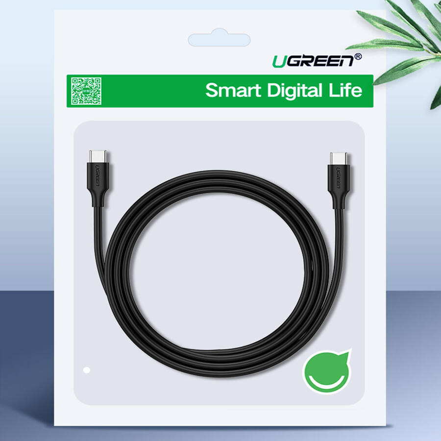 UGREEN USB TYPE C CHARGING AND DATA CABLE 3A 1.5M BLACK (US286)