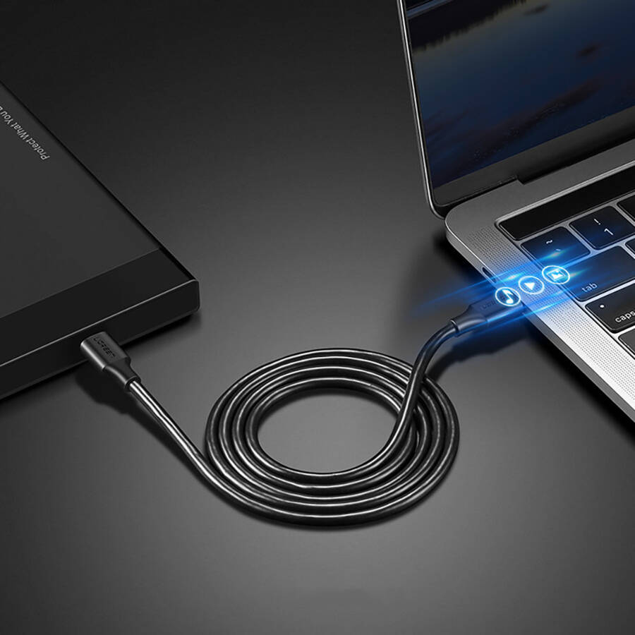 UGREEN USB TYPE C CHARGING AND DATA CABLE 3A 1.5M BLACK (US286)