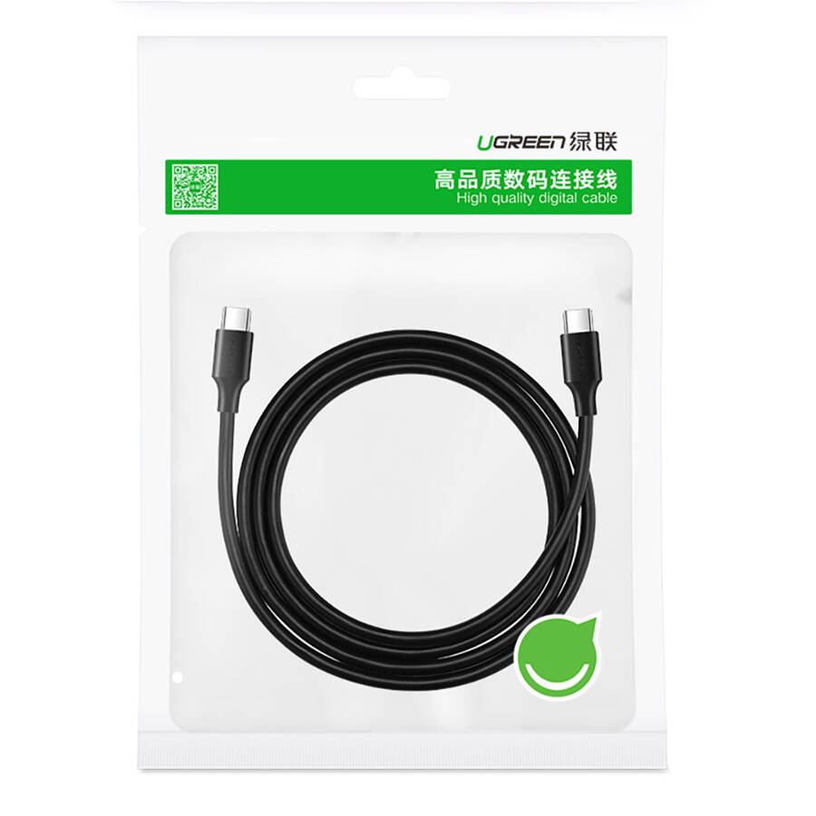 UGREEN USB TYPE C CHARGING AND DATA CABLE 3A 1.5M BLACK (US286)