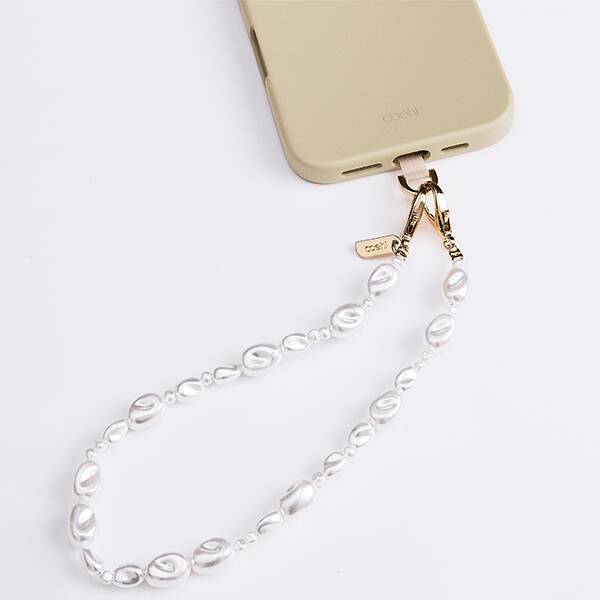 UNIQ Coehl Perla Handstrap uniwersalny    sznurek do telefonu na rękę biały/white pearl